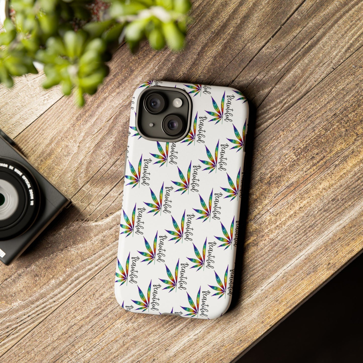 'Beautiful' Colorful Smoke Leaf Tough iPhone/ Android Cases