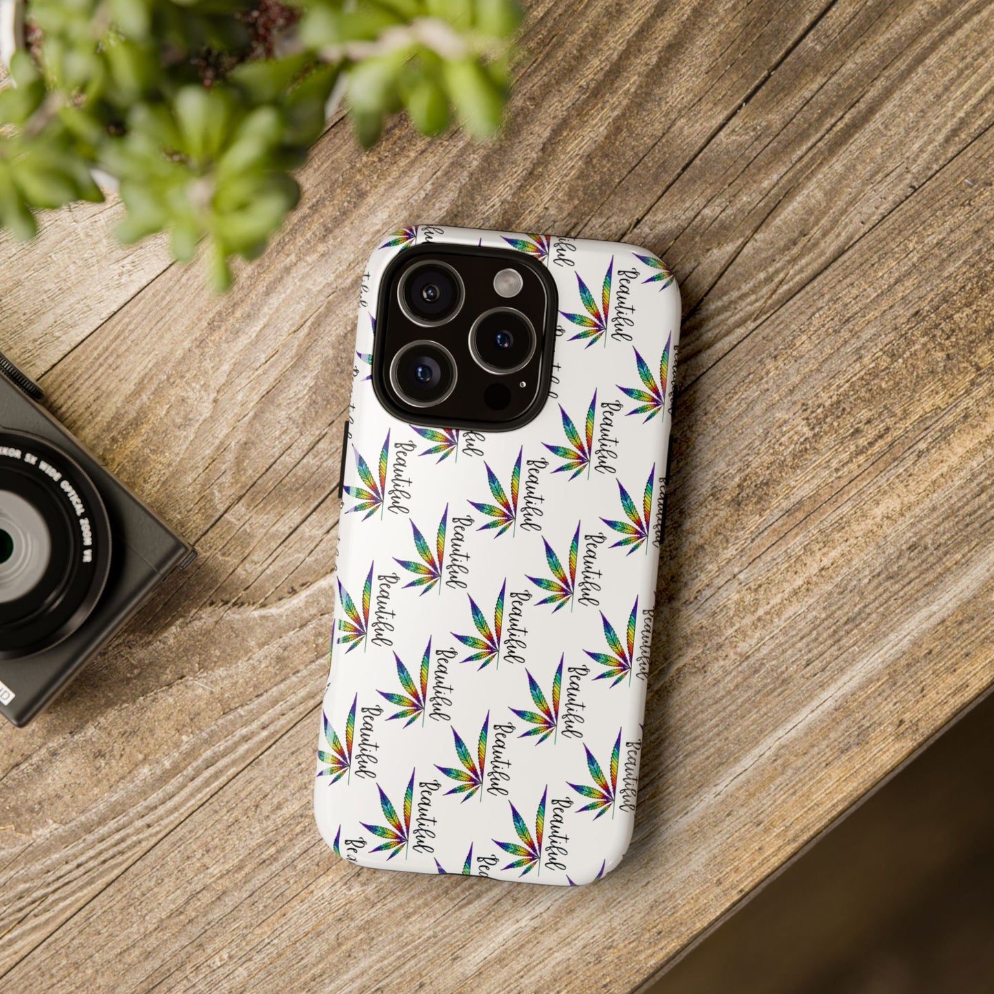 'Beautiful' Colorful Smoke Leaf Tough iPhone/ Android Cases
