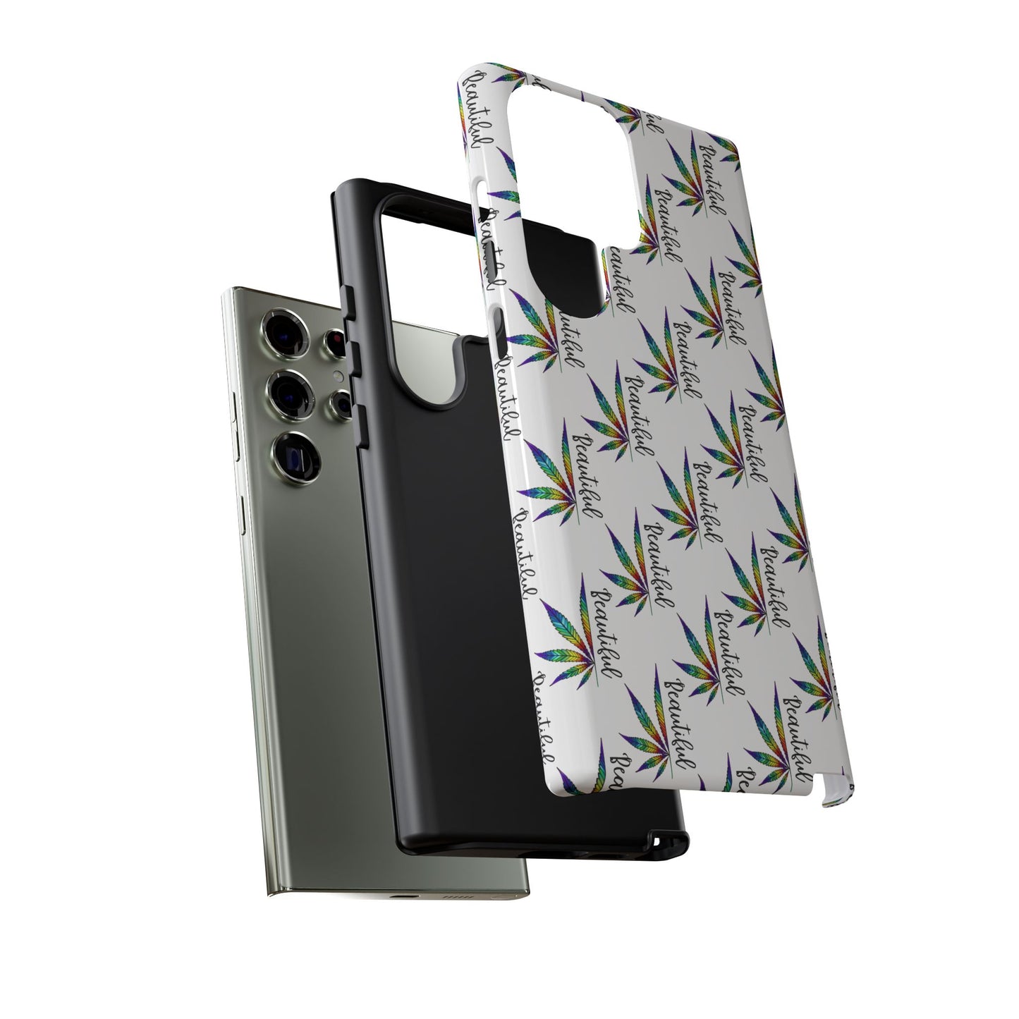 'Beautiful' Colorful Smoke Leaf Tough iPhone/ Android Cases