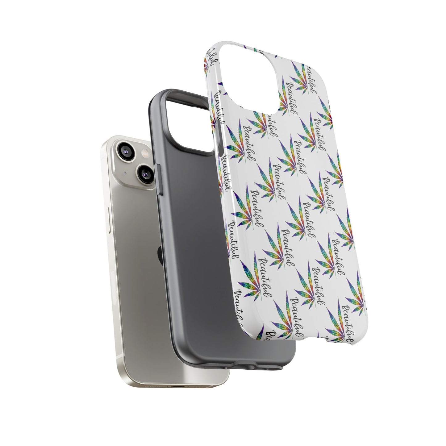 'Beautiful' Colorful Smoke Leaf Tough iPhone/ Android Cases