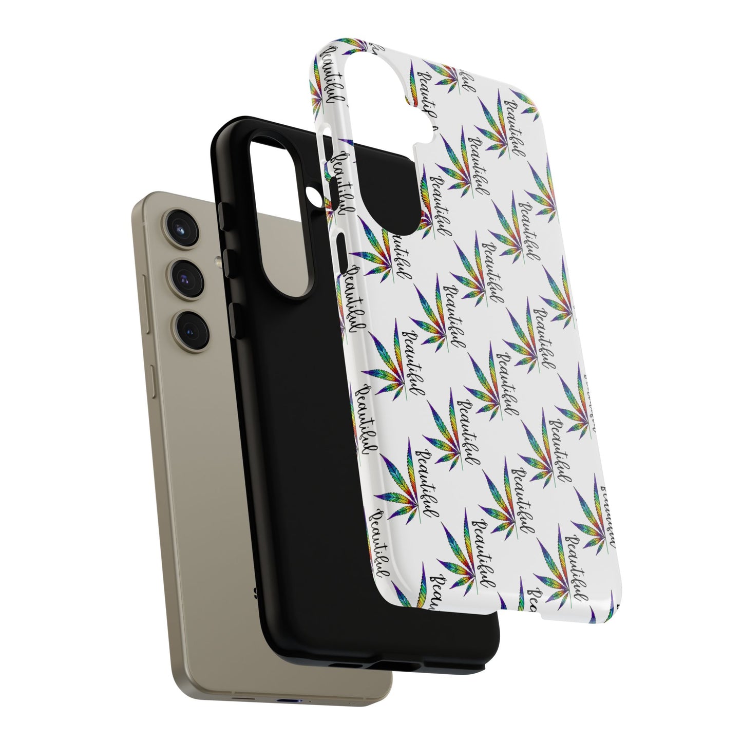'Beautiful' Colorful Smoke Leaf Tough iPhone/ Android Cases