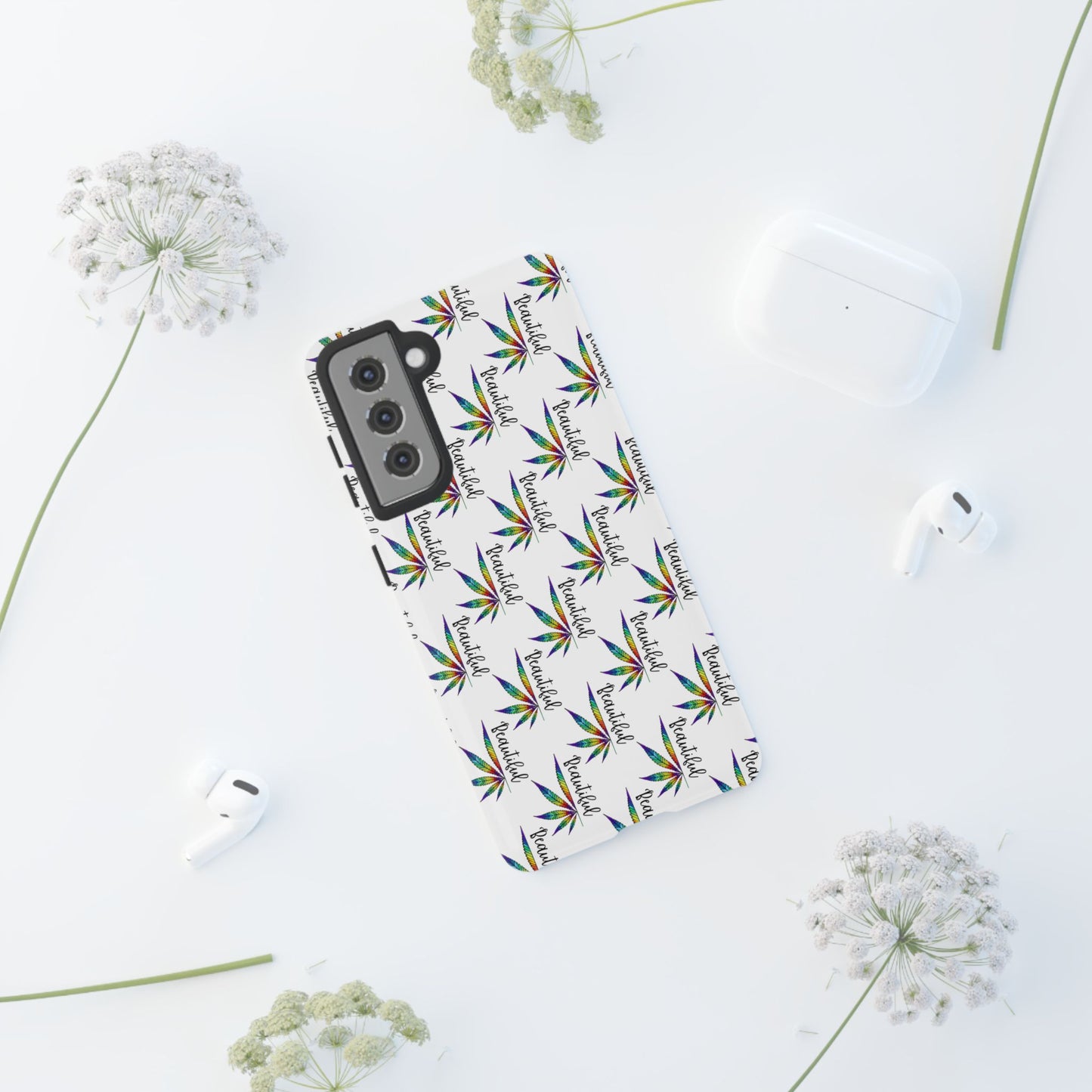 'Beautiful' Colorful Smoke Leaf Tough iPhone/ Android Cases