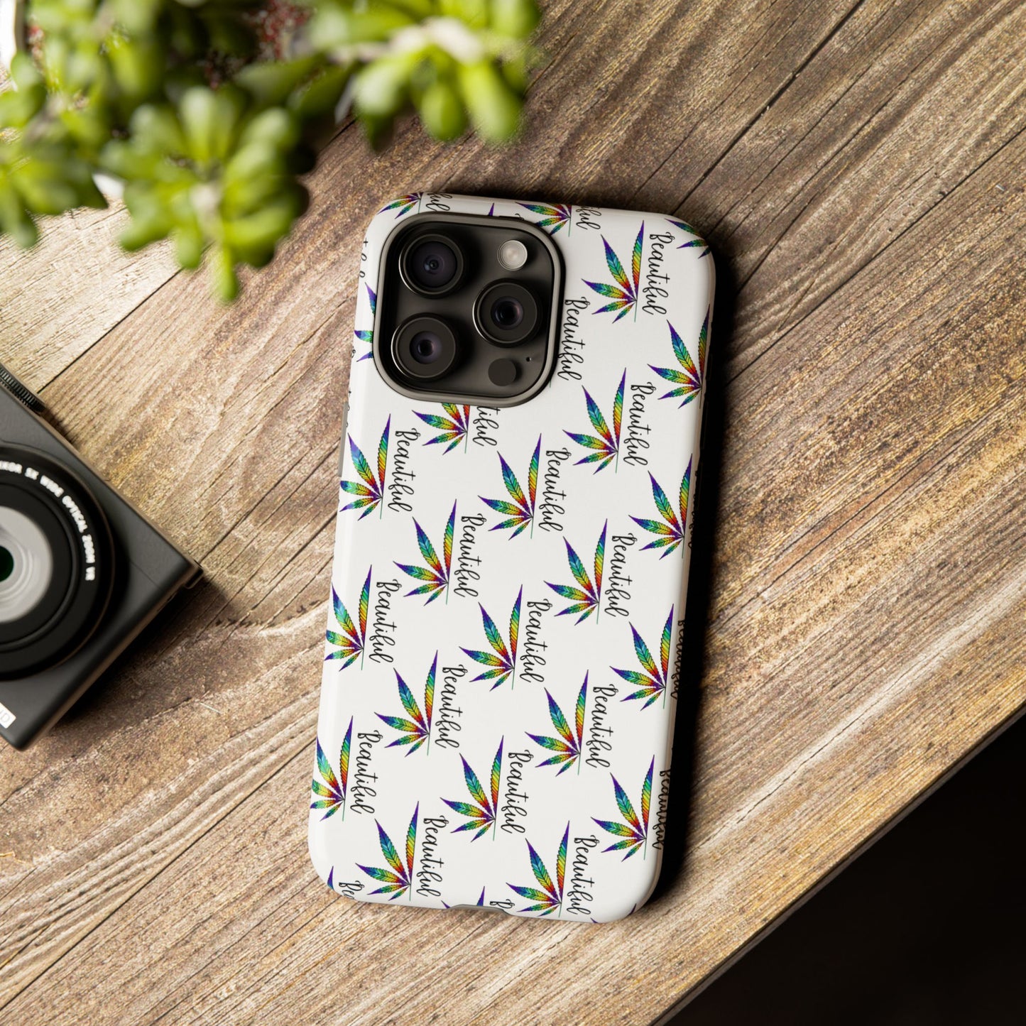 'Beautiful' Colorful Smoke Leaf Tough iPhone/ Android Cases