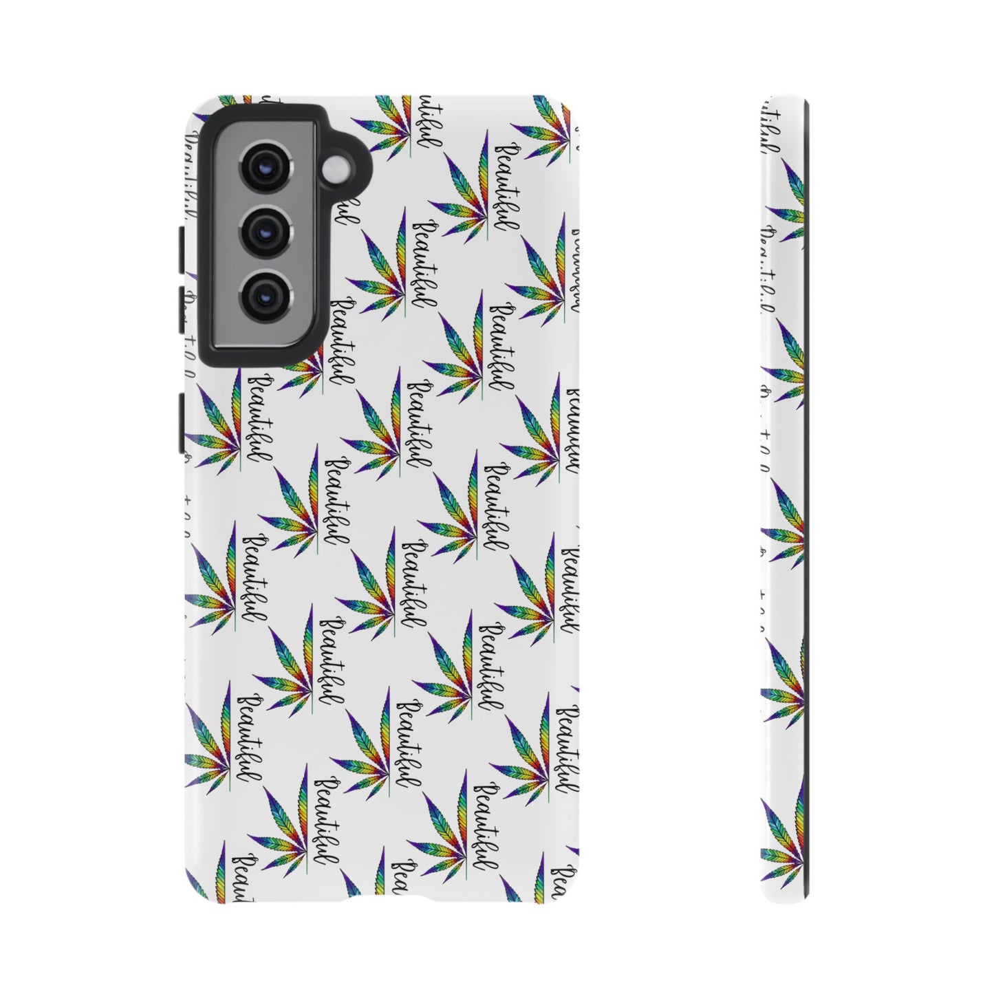 'Beautiful' Colorful Smoke Leaf Tough iPhone/ Android Cases