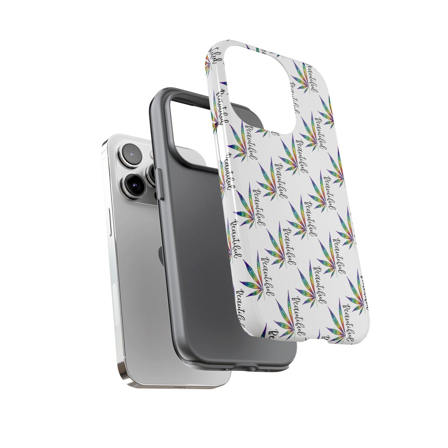 'Beautiful' Colorful Smoke Leaf Tough iPhone/ Android Cases