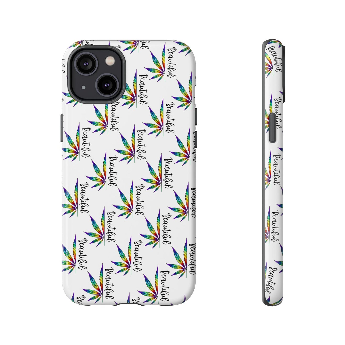 'Beautiful' Colorful Smoke Leaf Tough iPhone/ Android Cases
