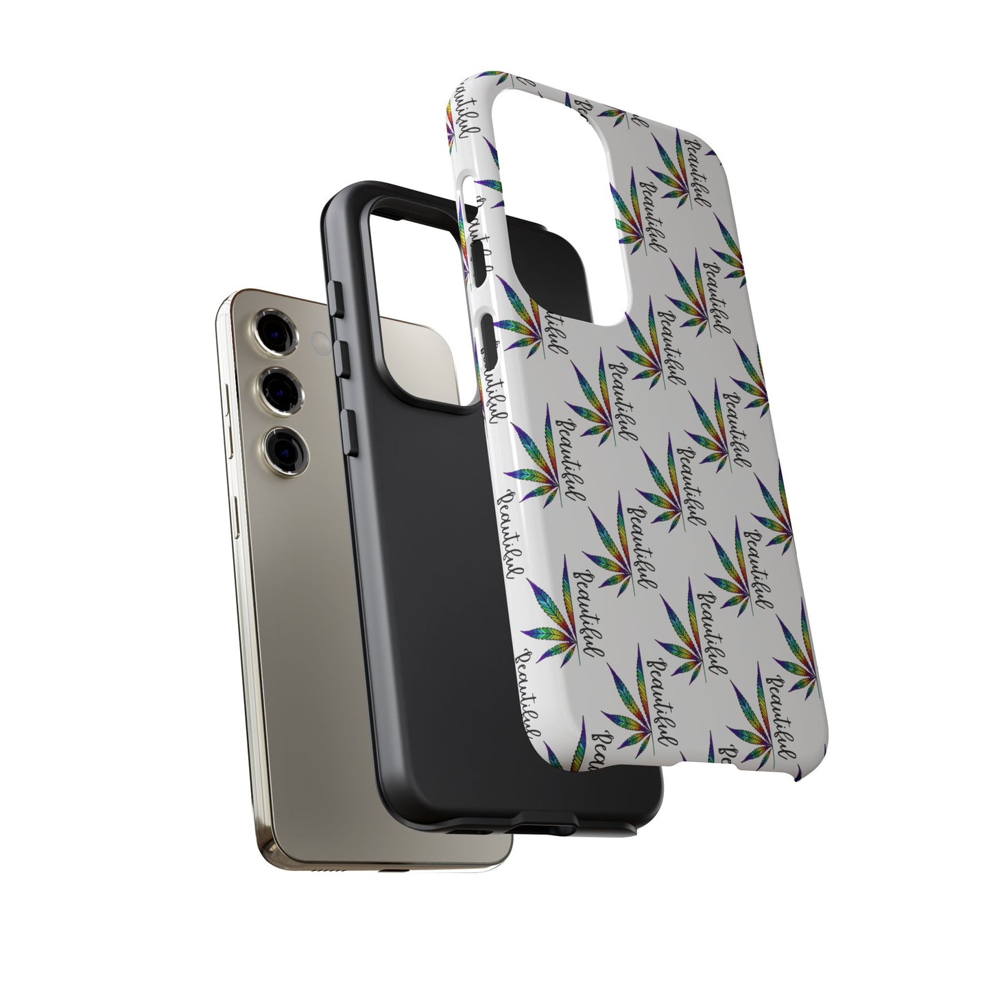 'Beautiful' Colorful Smoke Leaf Tough iPhone/ Android Cases