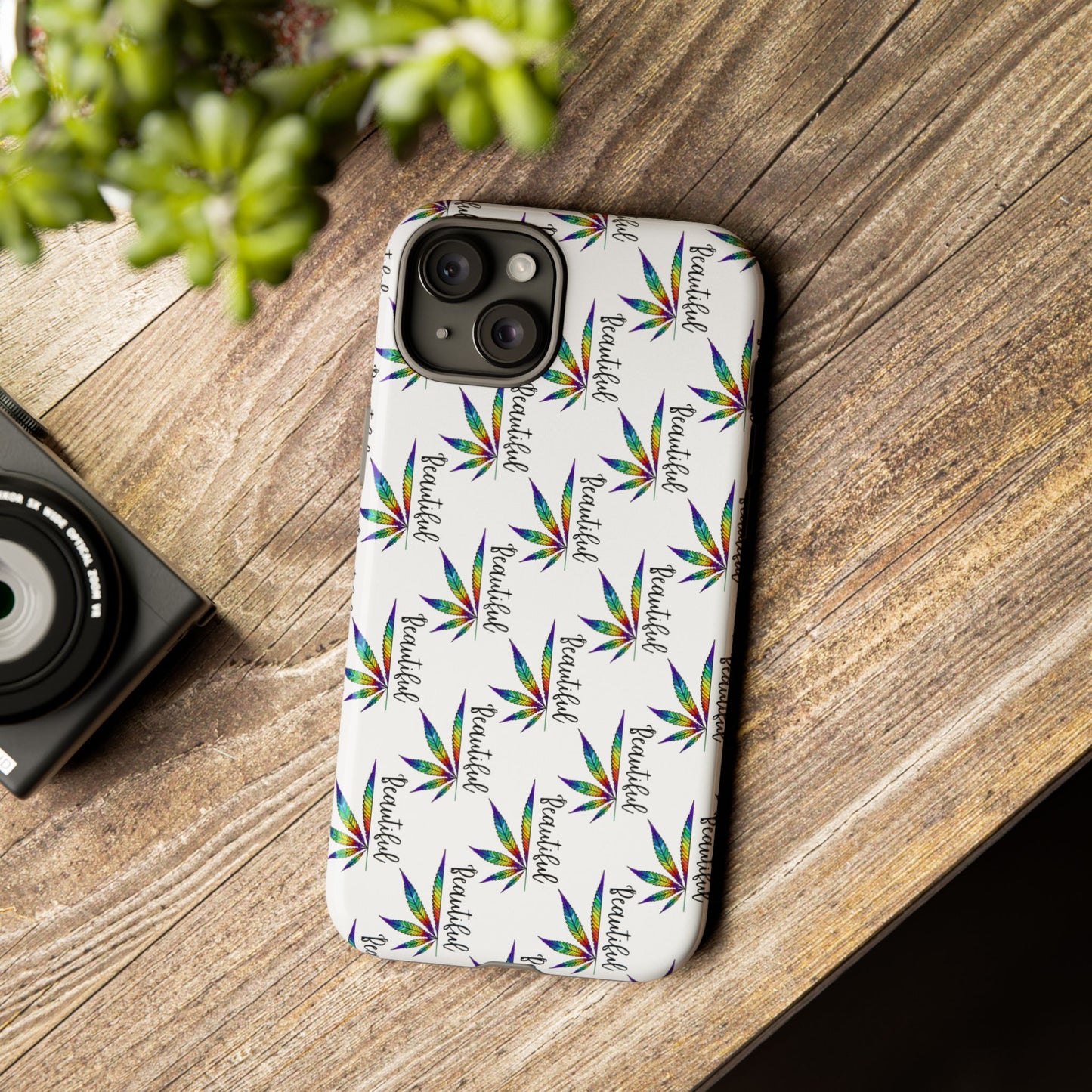 'Beautiful' Colorful Smoke Leaf Tough iPhone/ Android Cases