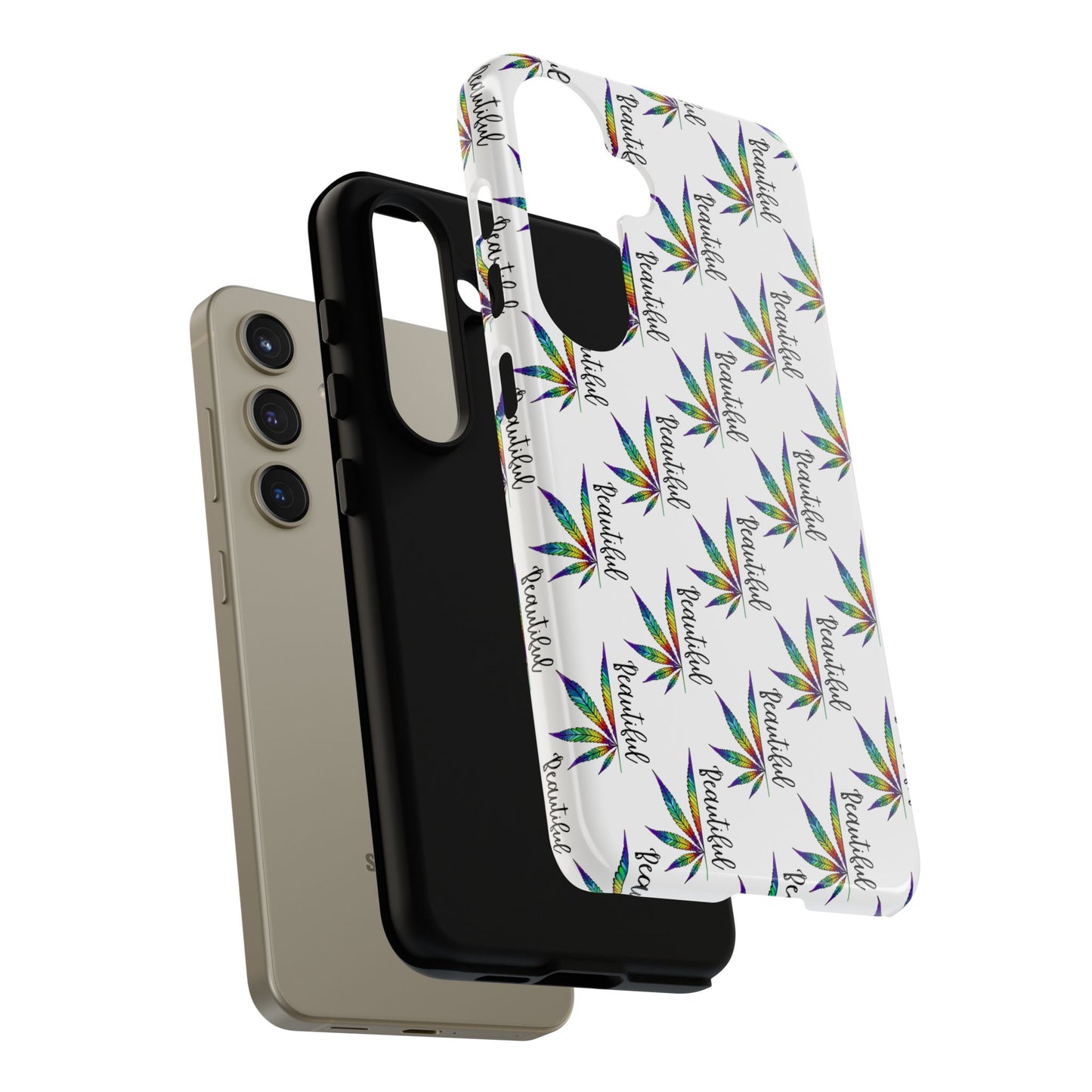 'Beautiful' Colorful Smoke Leaf Tough iPhone/ Android Cases