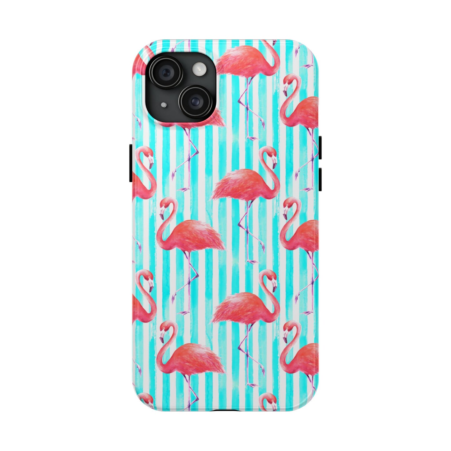Flamingo, Stripped Summer Vibes, Tough Phone Case (iPhone/ Android)