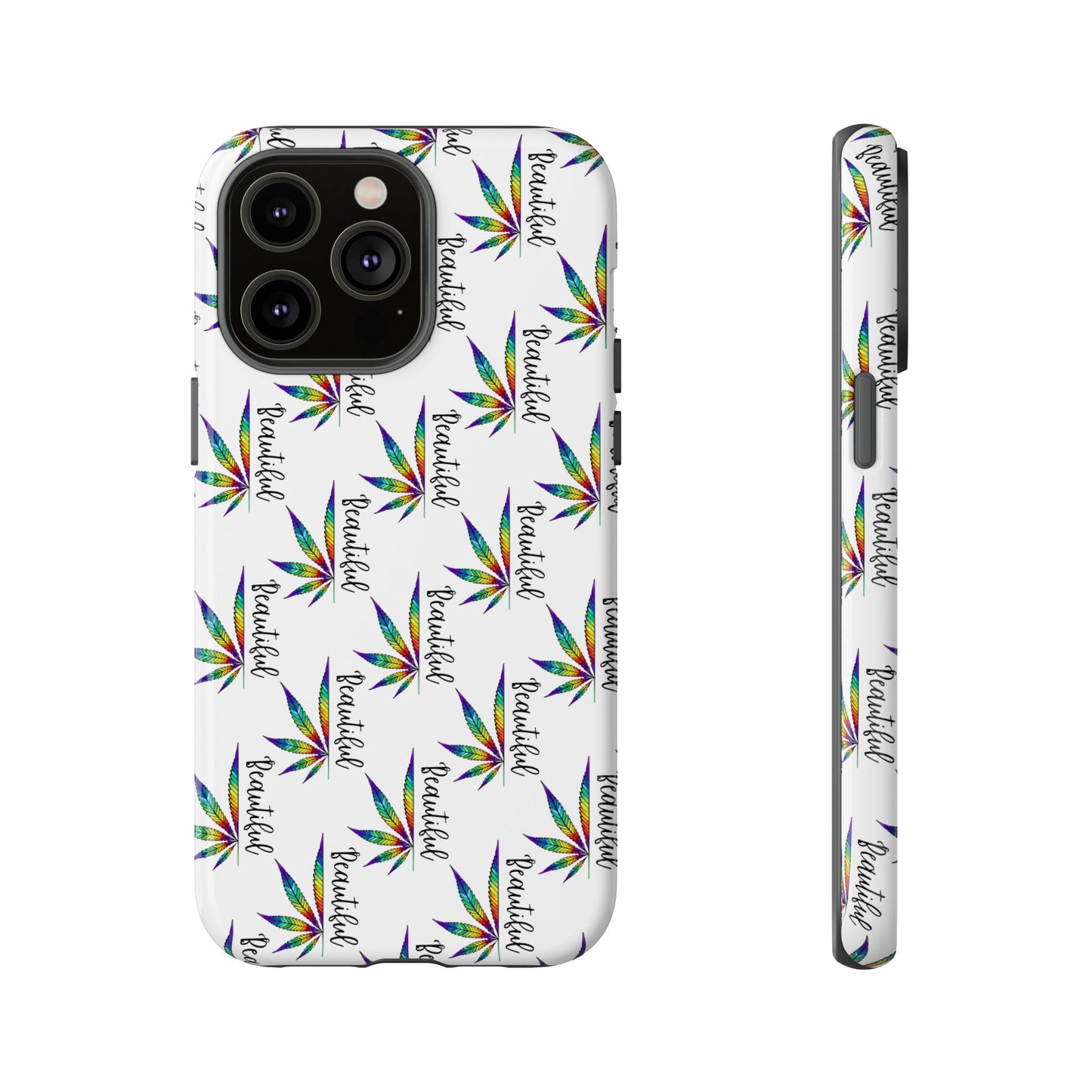 'Beautiful' Colorful Smoke Leaf Tough iPhone/ Android Cases