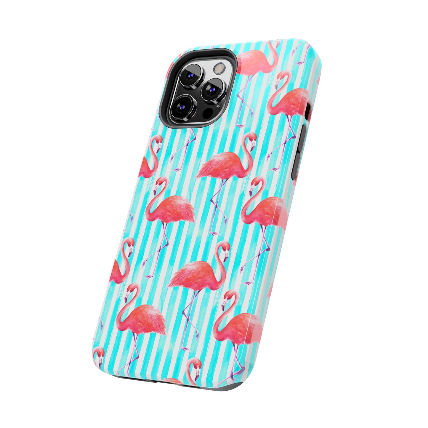 Flamingo, Stripped Summer Vibes, Tough Phone Case (iPhone/ Android)