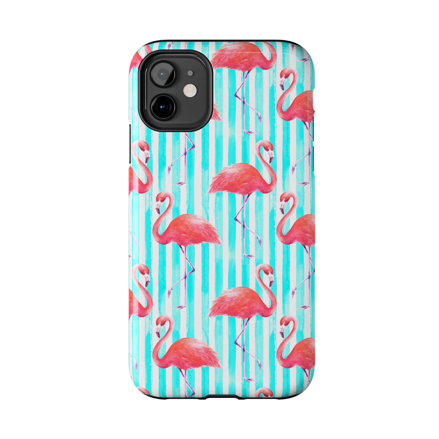 Flamingo, Stripped Summer Vibes, Tough Phone Case (iPhone/ Android)
