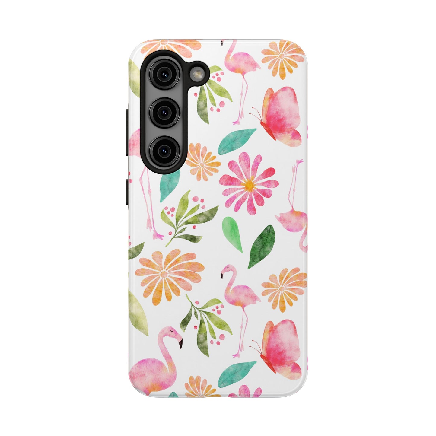 Colorful Flamingo Tropical Summertime, Tough Phone Case (iPhone/Android)