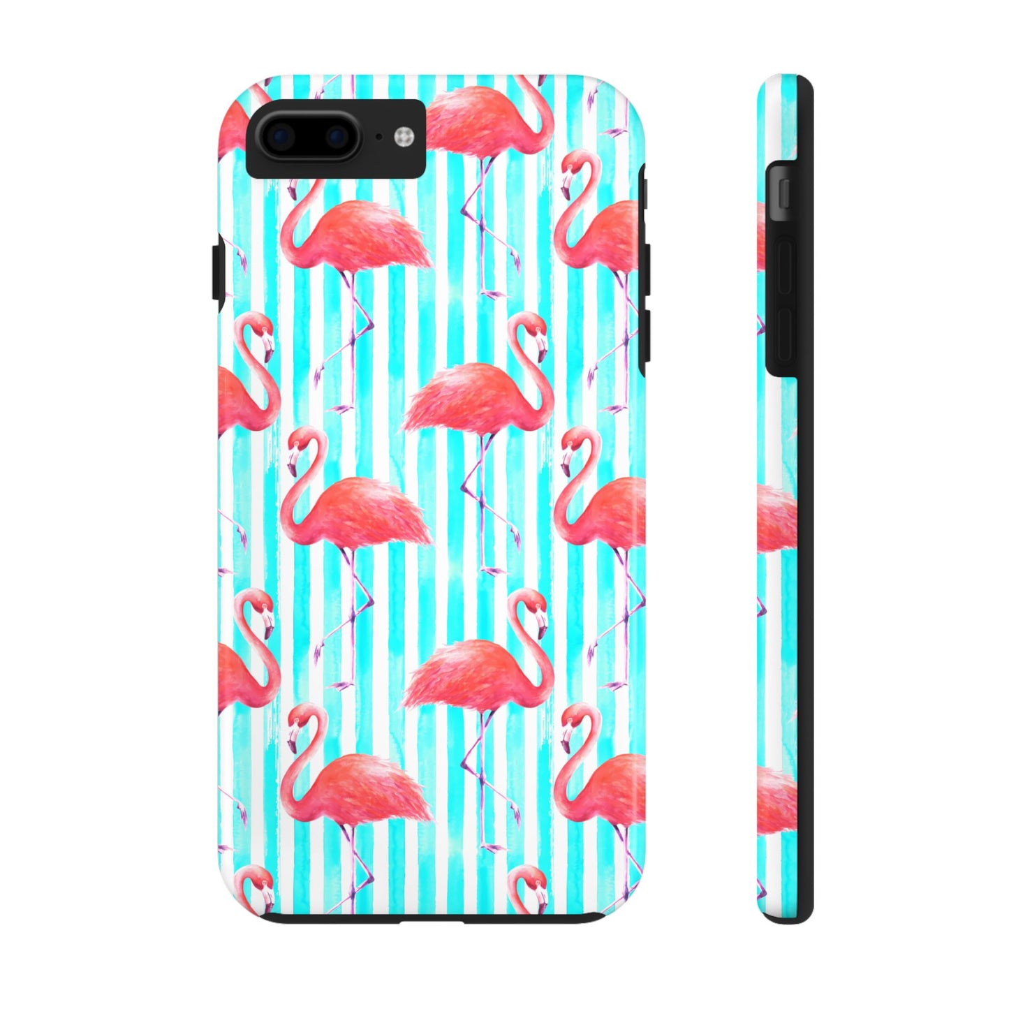 Flamingo, Stripped Summer Vibes, Tough Phone Case (iPhone/ Android)