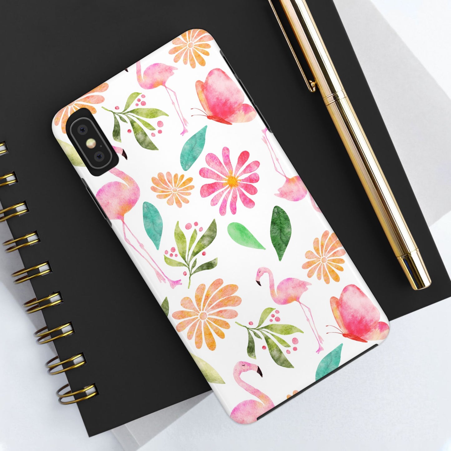 Colorful Flamingo Tropical Summertime, Tough Phone Case (iPhone/Android)