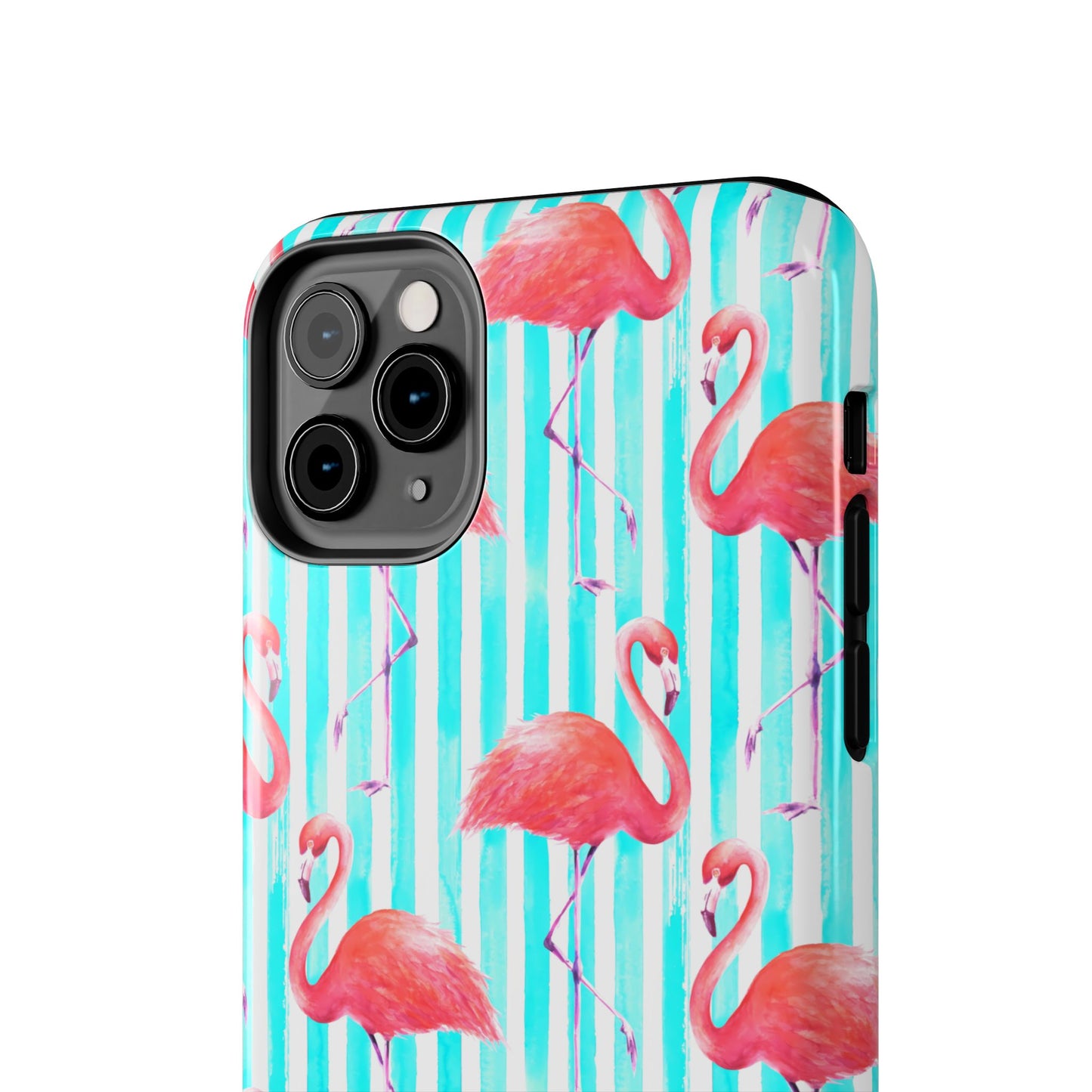 Flamingo, Stripped Summer Vibes, Tough Phone Case (iPhone/ Android)