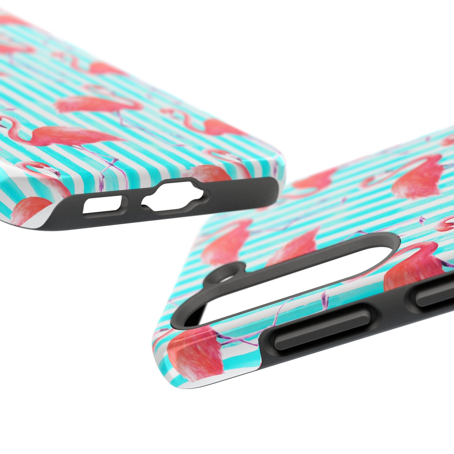Flamingo, Stripped Summer Vibes, Tough Phone Case (iPhone/ Android)