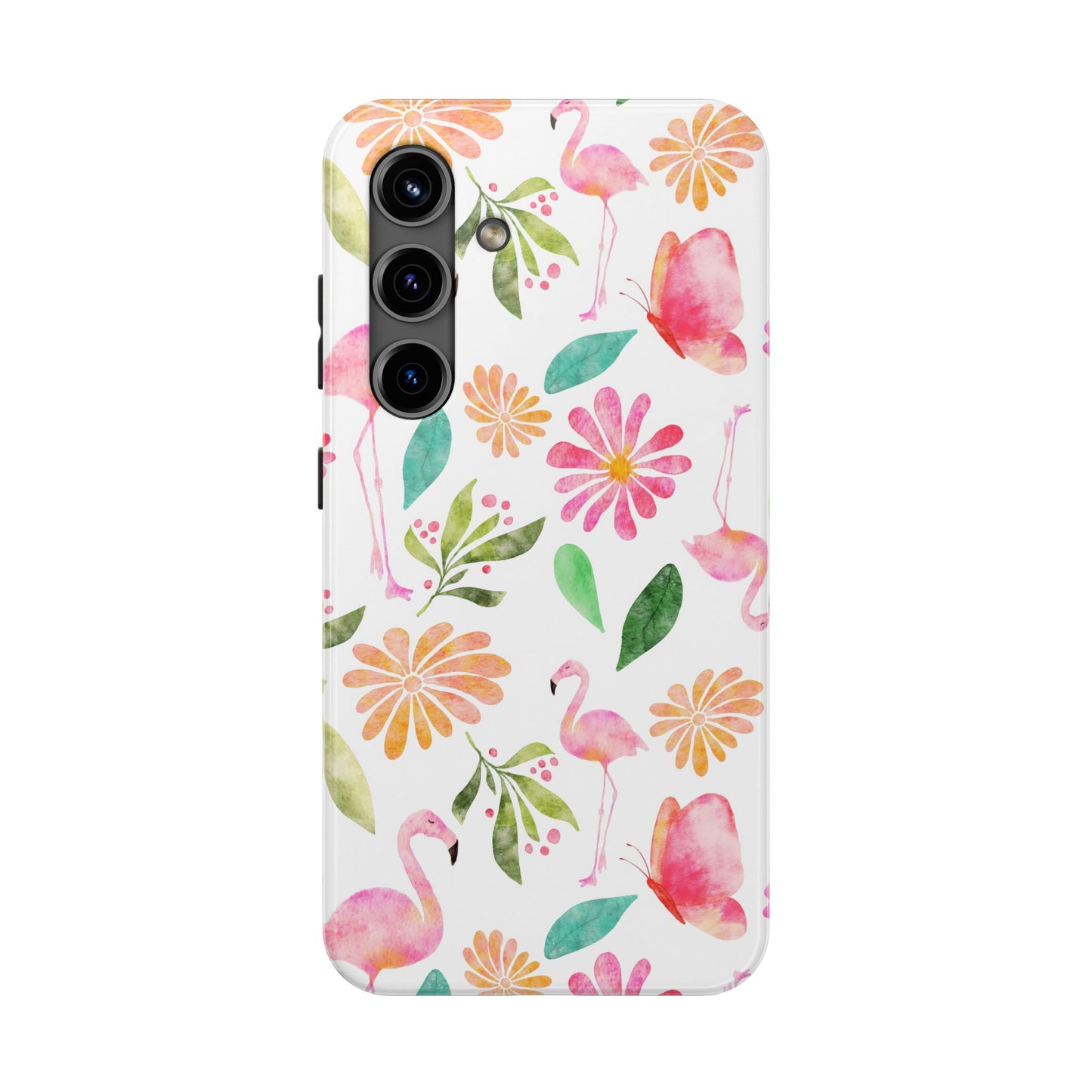 Colorful Flamingo Tropical Summertime, Tough Phone Case (iPhone/Android)