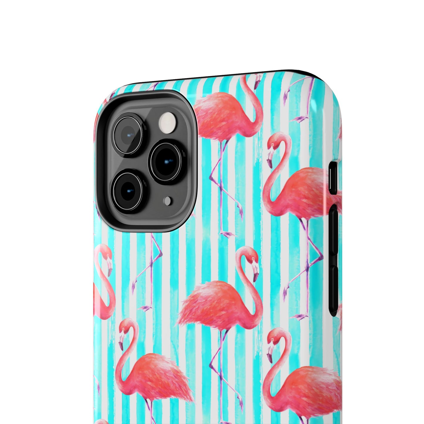 Flamingo, Stripped Summer Vibes, Tough Phone Case (iPhone/ Android)