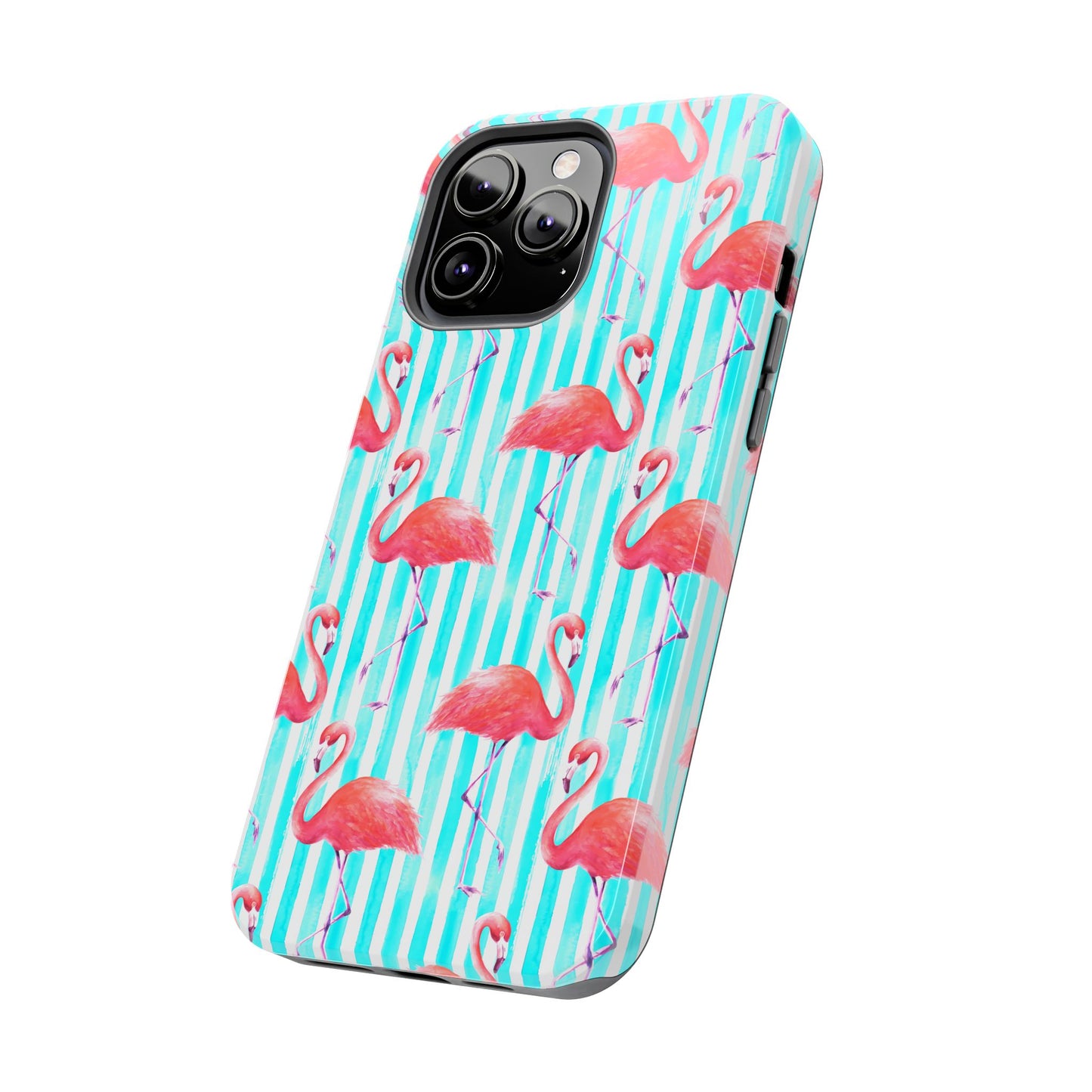 Flamingo, Stripped Summer Vibes, Tough Phone Case (iPhone/ Android)