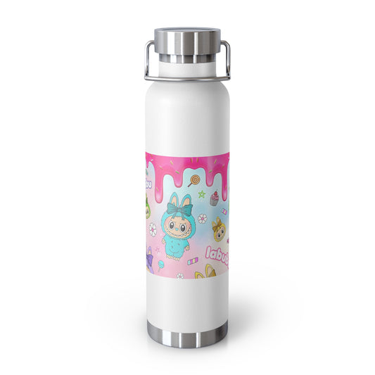Water Bottle - Cute Character, Labubu Design, Stainless Steel, Gift for Kids, Adventure, Hydration, Eco-Friendly, Copper Insulated