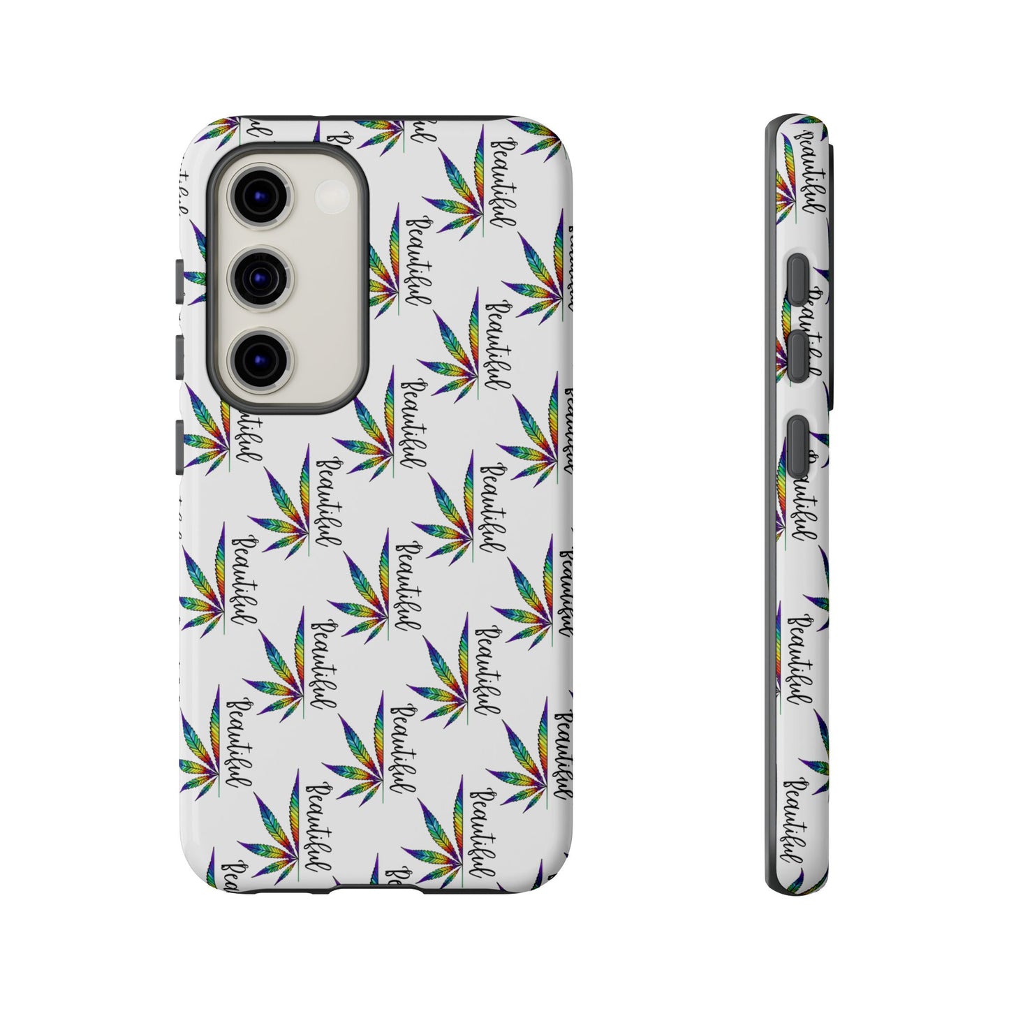 'Beautiful' Colorful Smoke Leaf Tough iPhone/ Android Cases
