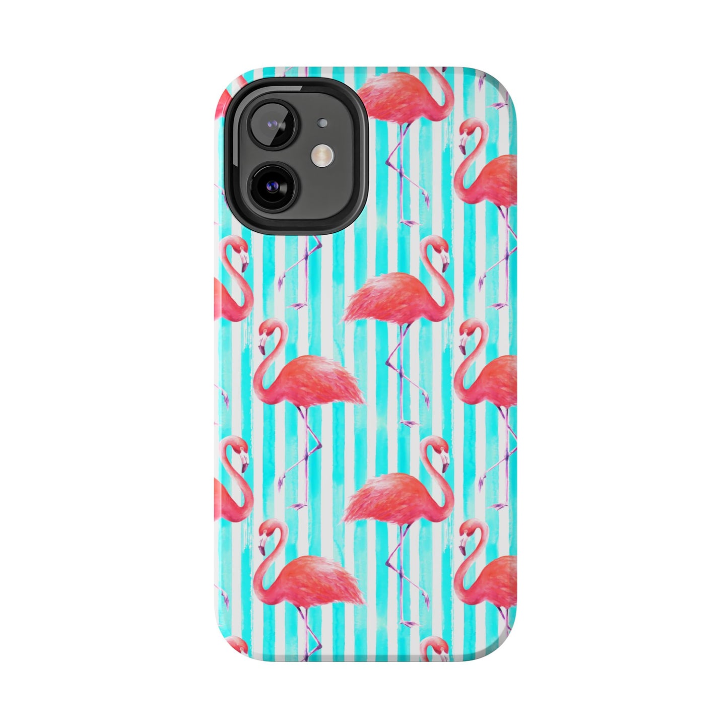 Flamingo, Stripped Summer Vibes, Tough Phone Case (iPhone/ Android)
