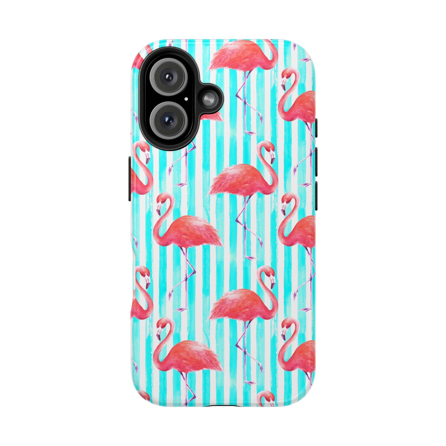 Flamingo, Stripped Summer Vibes, Tough Phone Case (iPhone/ Android)
