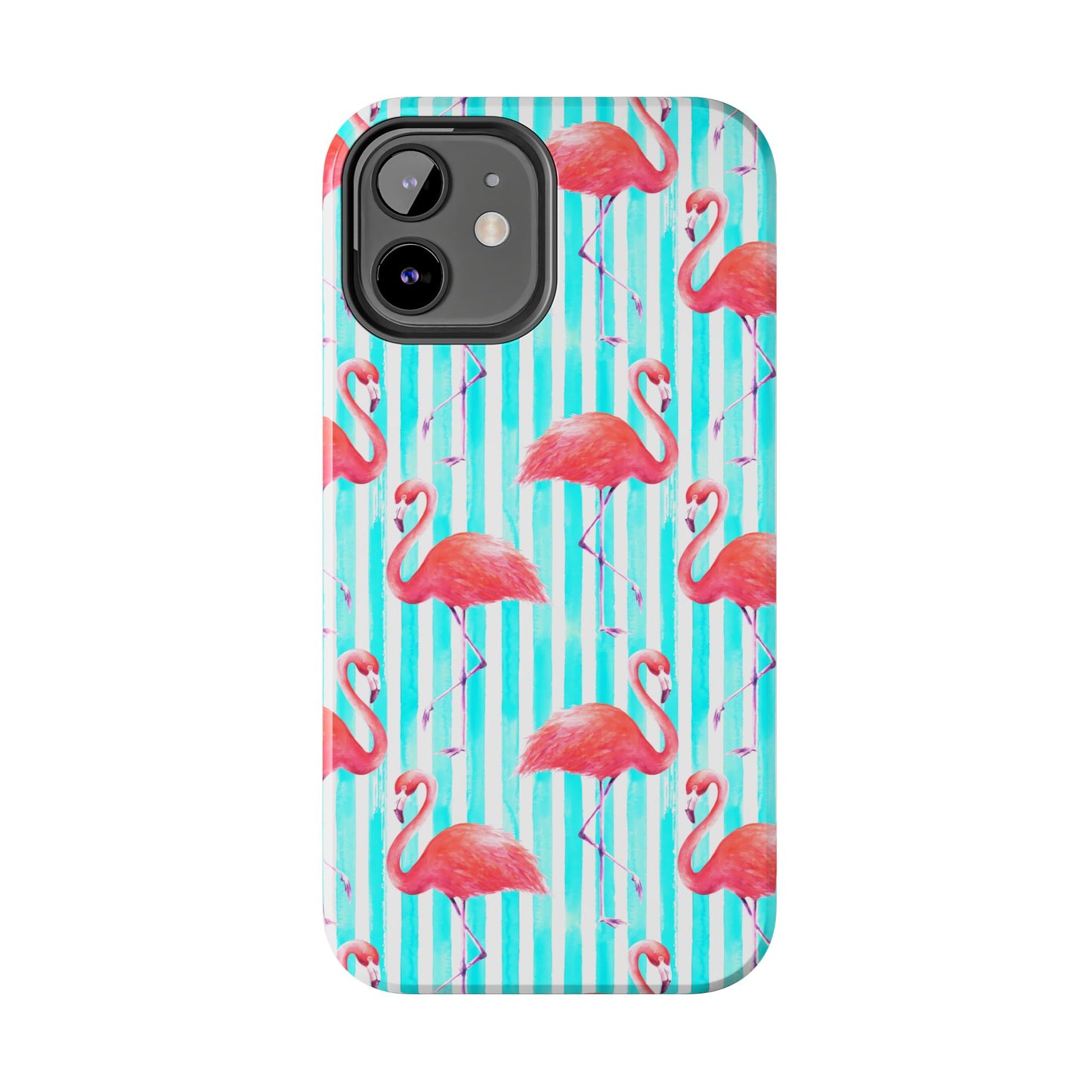 Flamingo, Stripped Summer Vibes, Tough Phone Case (iPhone/ Android)