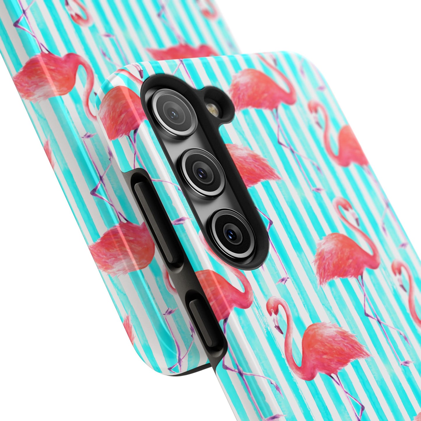 Flamingo, Stripped Summer Vibes, Tough Phone Case (iPhone/ Android)