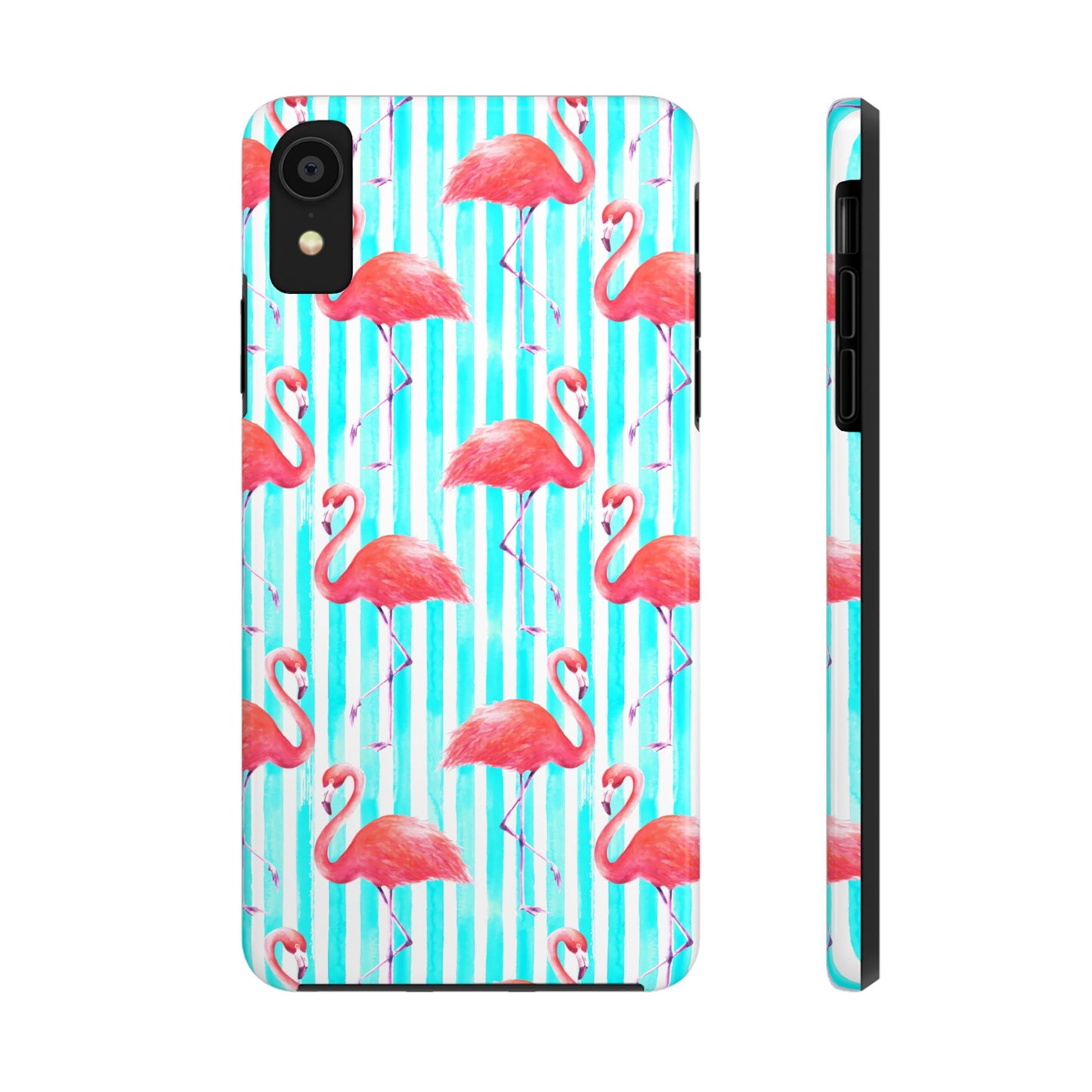 Flamingo, Stripped Summer Vibes, Tough Phone Case (iPhone/ Android)
