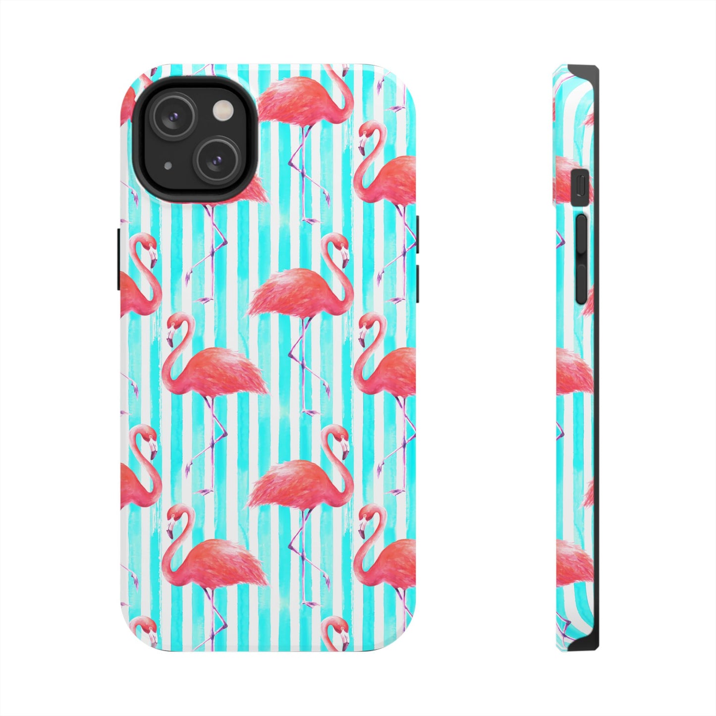 Flamingo, Stripped Summer Vibes, Tough Phone Case (iPhone/ Android)