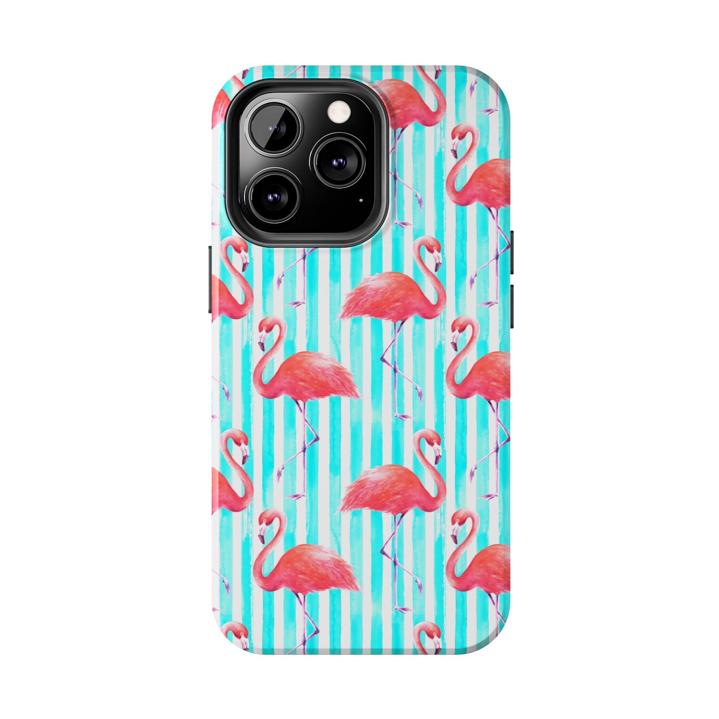 Flamingo, Stripped Summer Vibes, Tough Phone Case (iPhone/ Android)