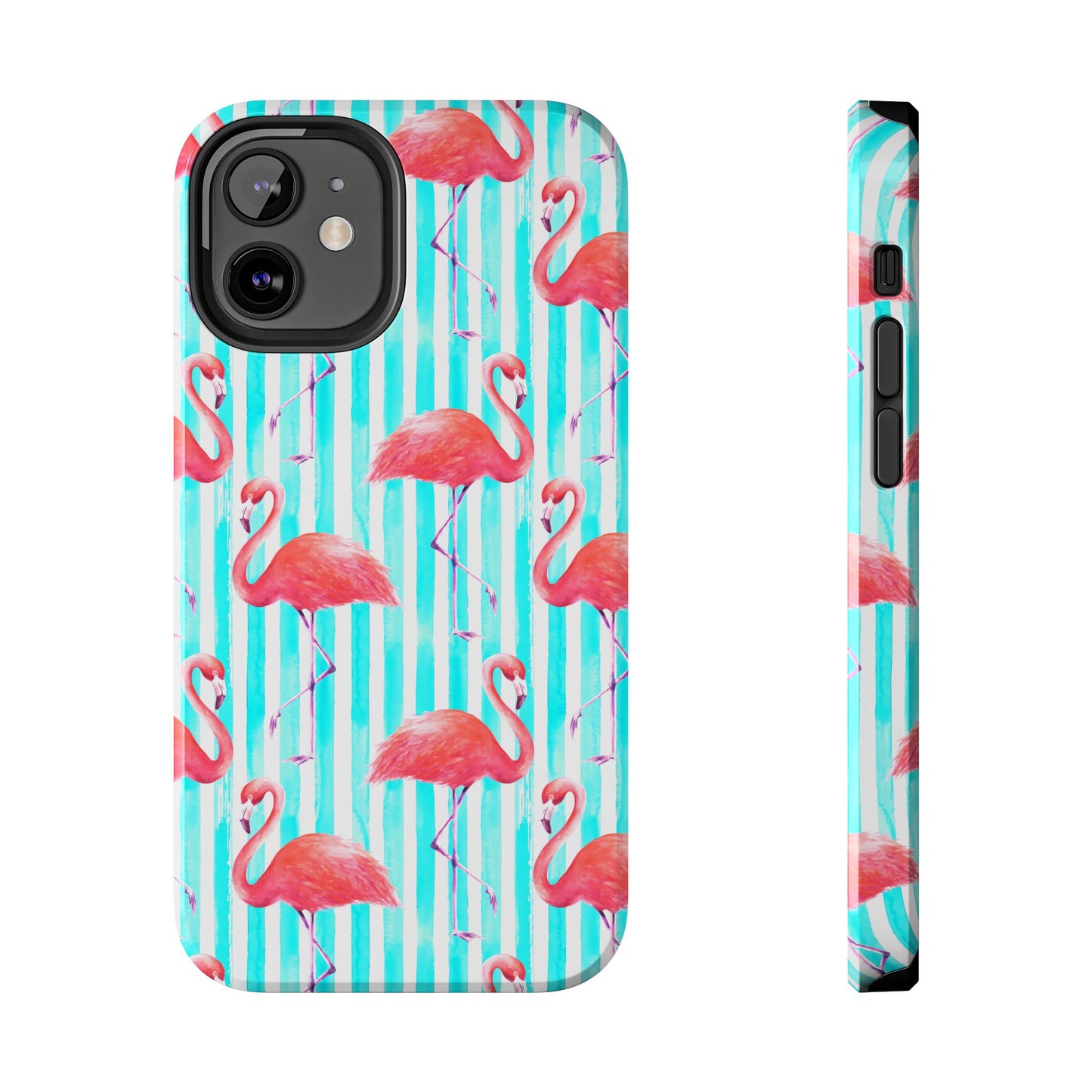 Flamingo, Stripped Summer Vibes, Tough Phone Case (iPhone/ Android)