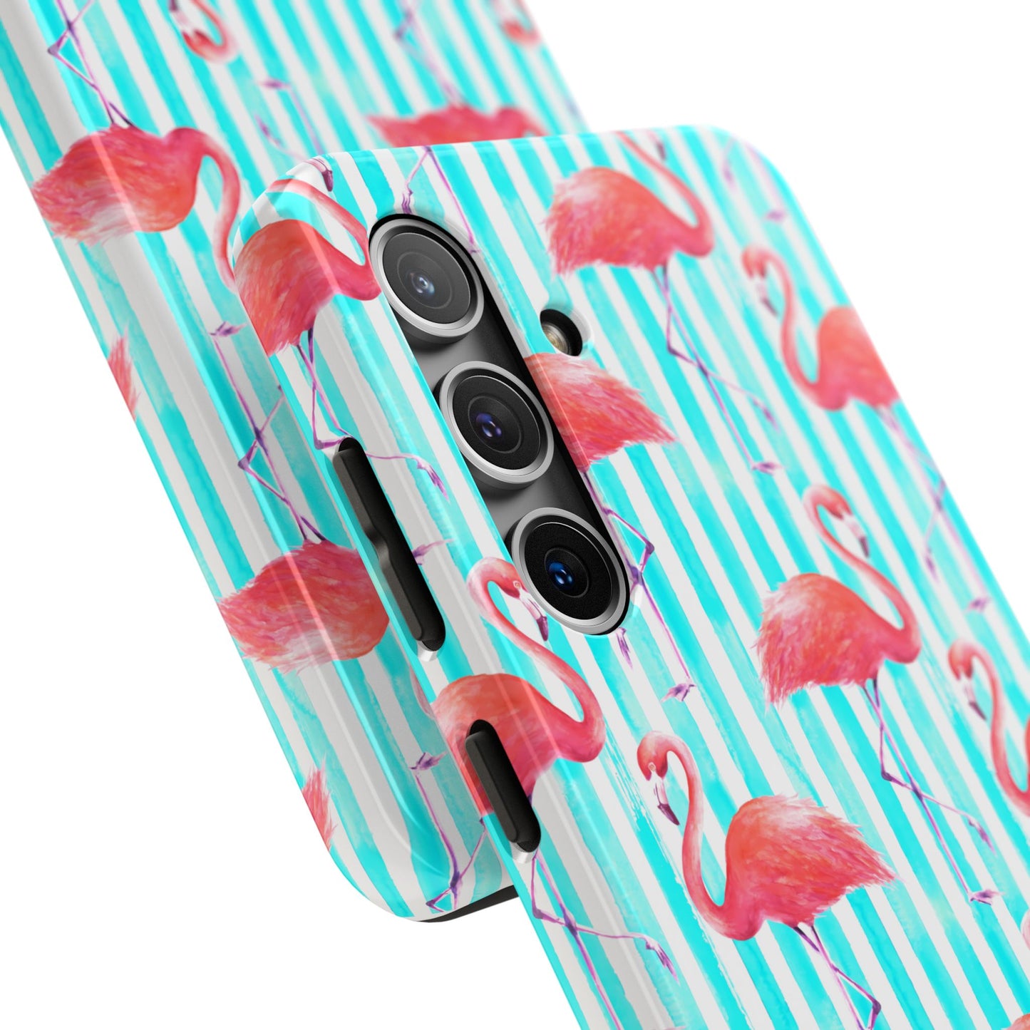 Flamingo, Stripped Summer Vibes, Tough Phone Case (iPhone/ Android)