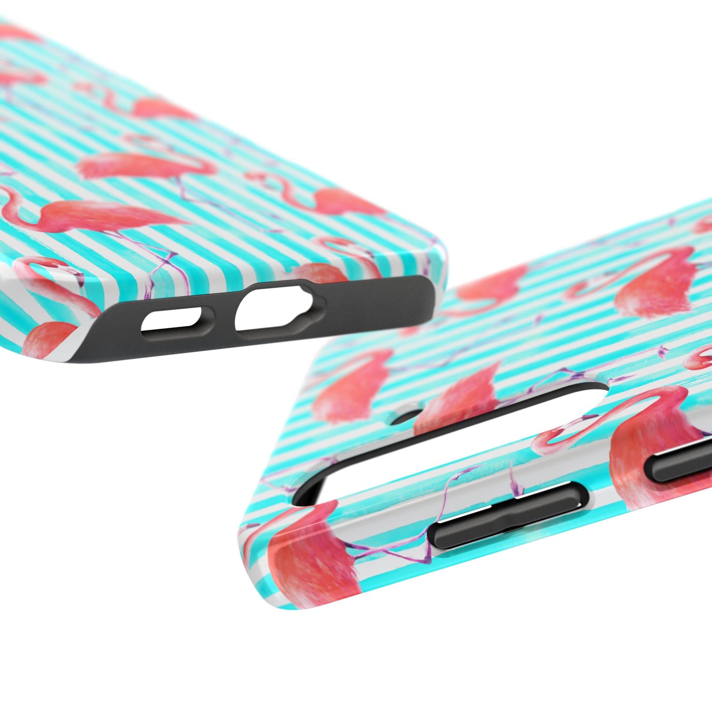 Flamingo, Stripped Summer Vibes, Tough Phone Case (iPhone/ Android)