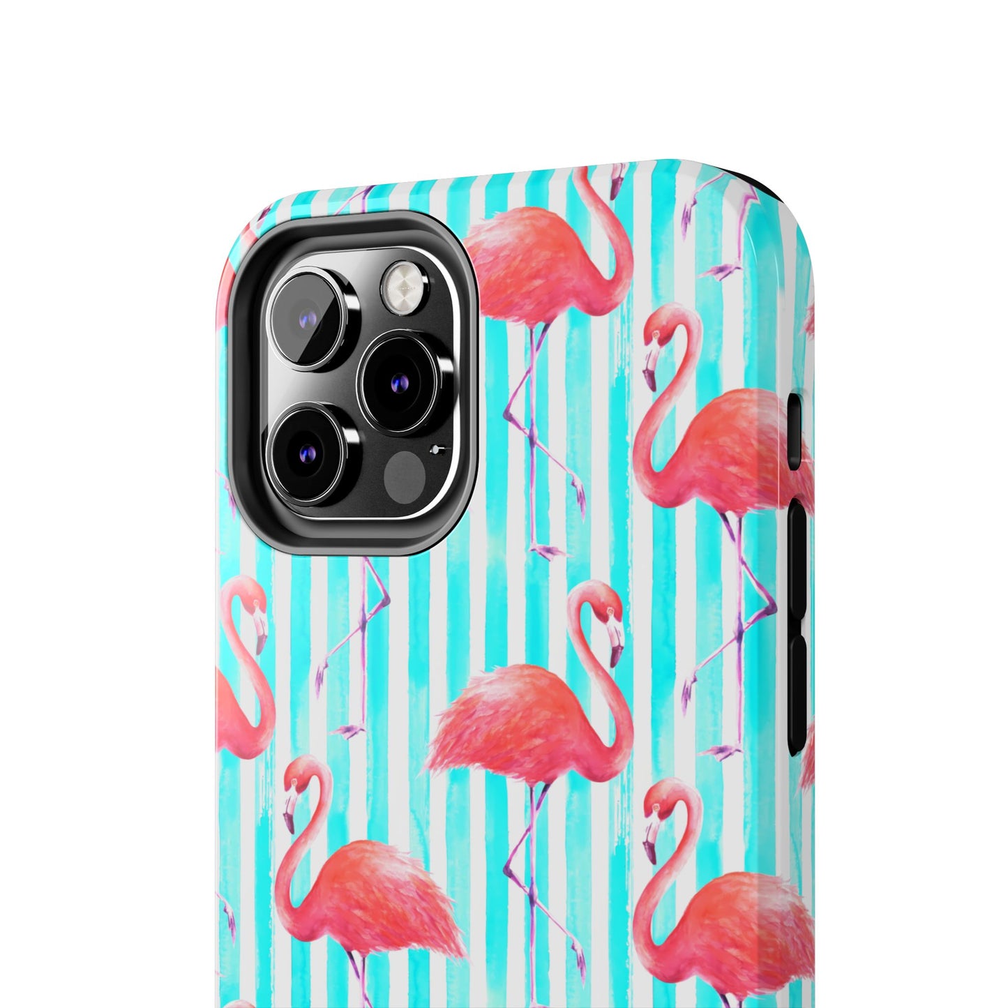 Flamingo, Stripped Summer Vibes, Tough Phone Case (iPhone/ Android)