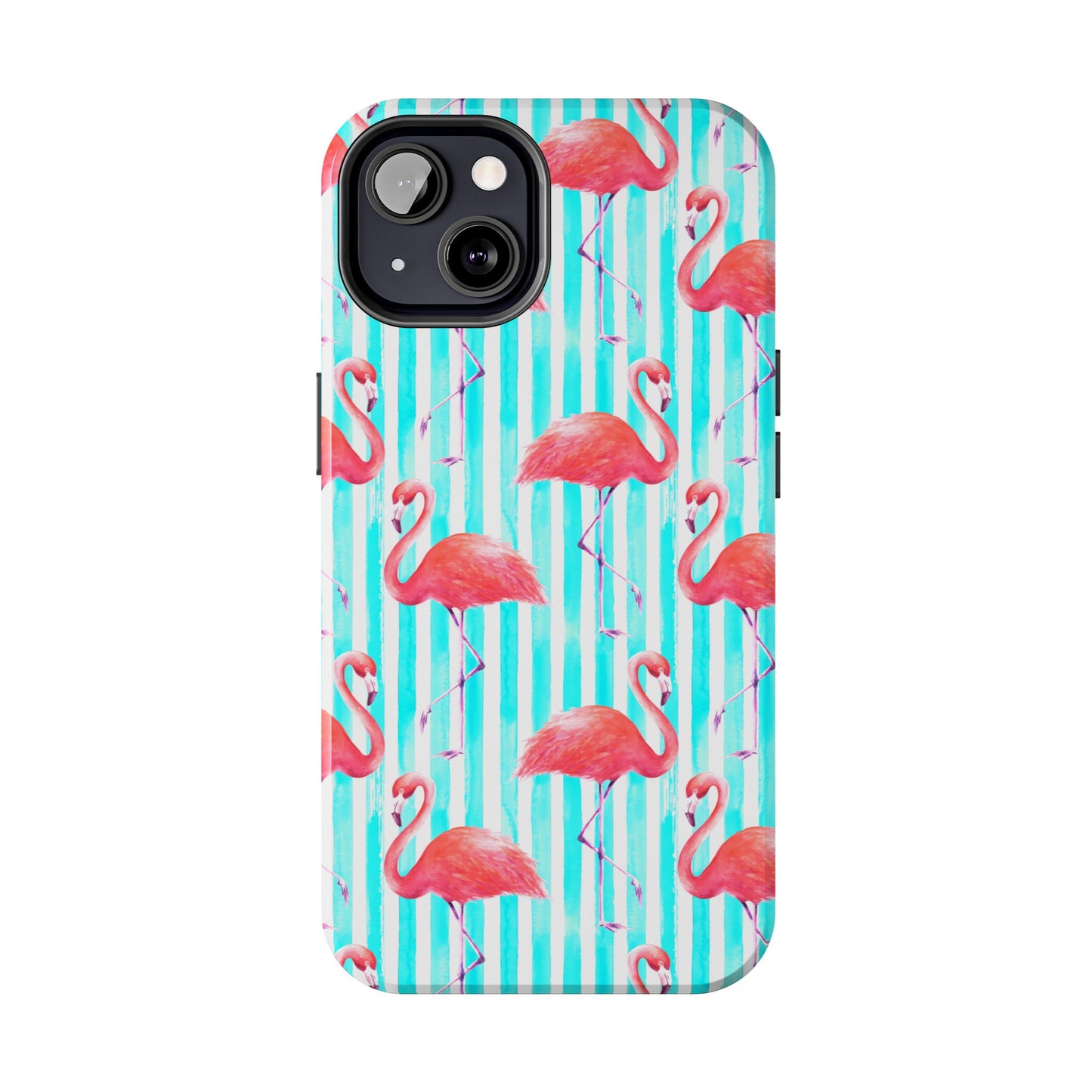 Flamingo, Stripped Summer Vibes, Tough Phone Case (iPhone/ Android)