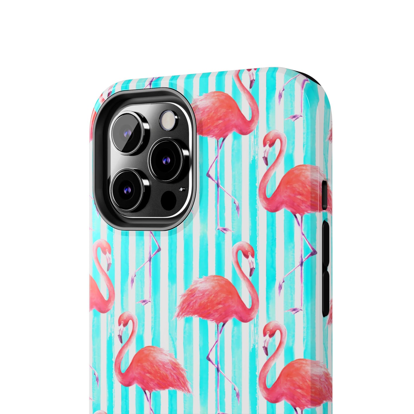 Flamingo, Stripped Summer Vibes, Tough Phone Case (iPhone/ Android)