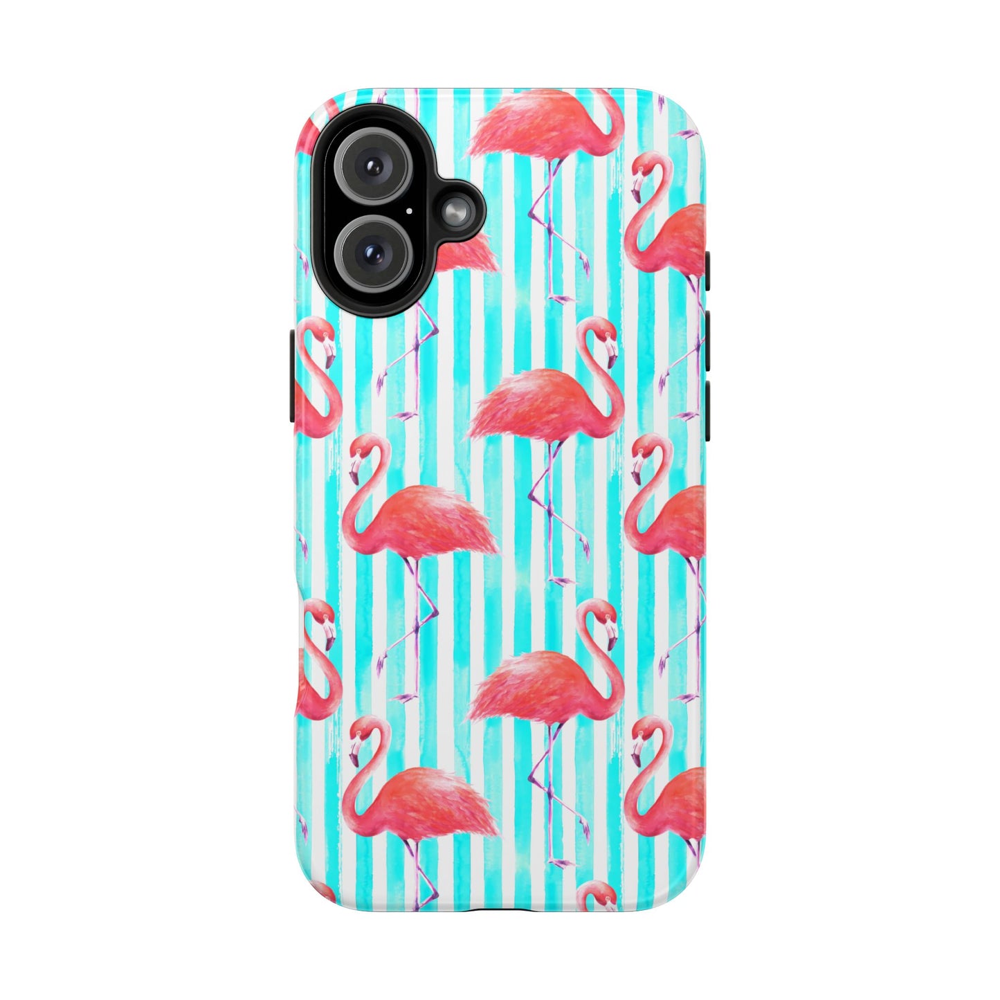Flamingo, Stripped Summer Vibes, Tough Phone Case (iPhone/ Android)