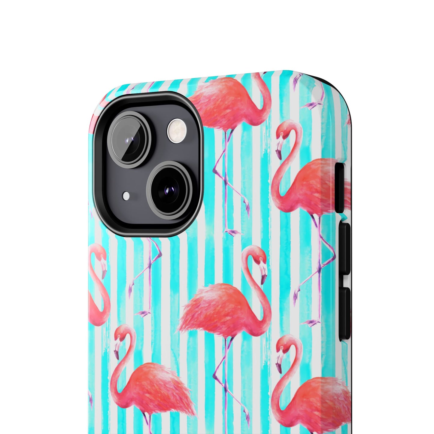 Flamingo, Stripped Summer Vibes, Tough Phone Case (iPhone/ Android)