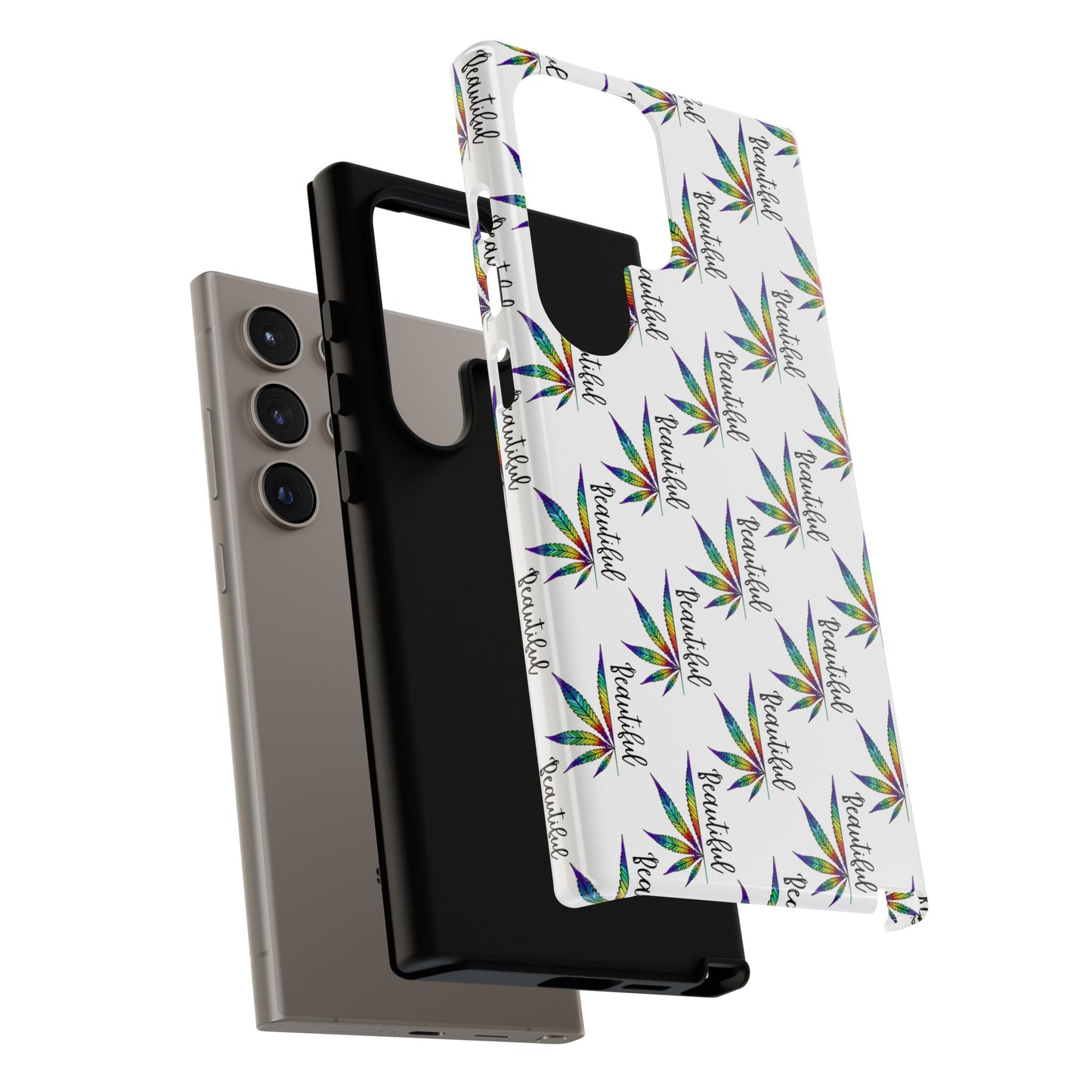 'Beautiful' Colorful Smoke Leaf Tough iPhone/ Android Cases