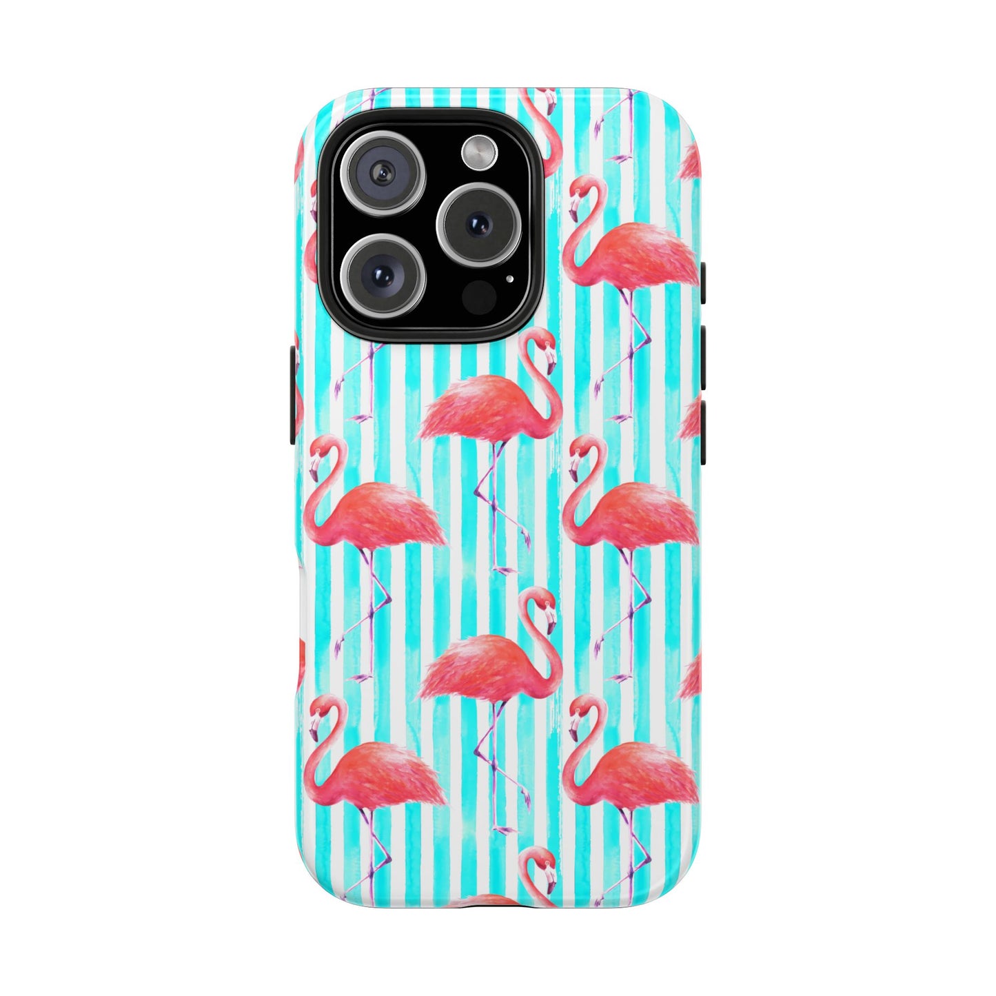 Flamingo, Stripped Summer Vibes, Tough Phone Case (iPhone/ Android)