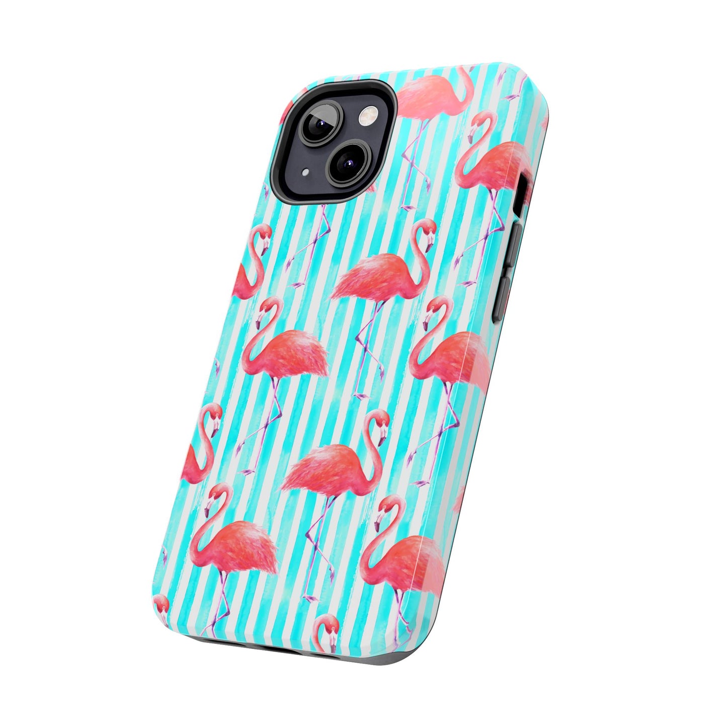 Flamingo, Stripped Summer Vibes, Tough Phone Case (iPhone/ Android)