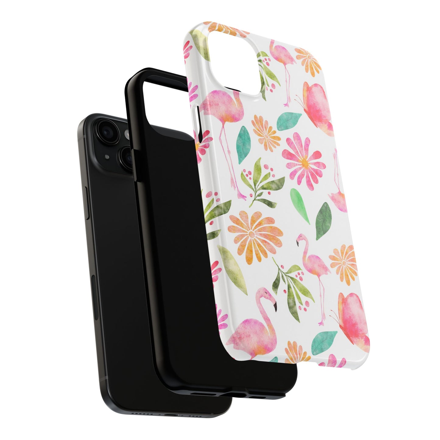 Colorful Flamingo Tropical Summertime, Tough Phone Case (iPhone/Android)