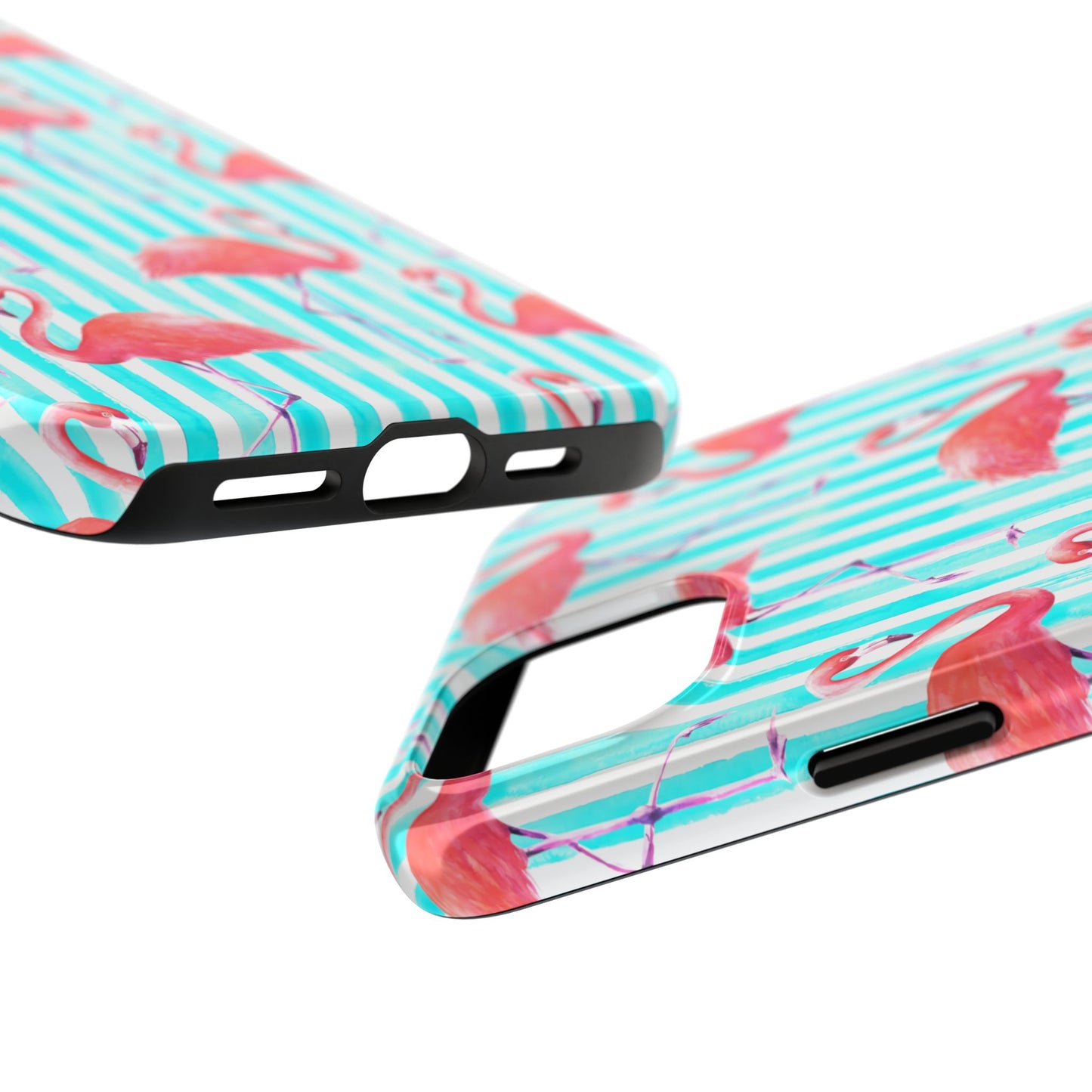 Flamingo, Stripped Summer Vibes, Tough Phone Case (iPhone/ Android)