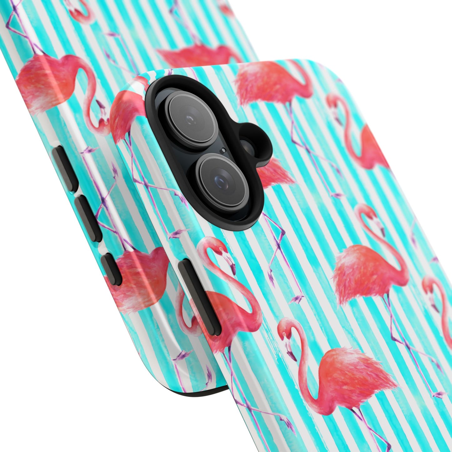 Flamingo, Stripped Summer Vibes, Tough Phone Case (iPhone/ Android)