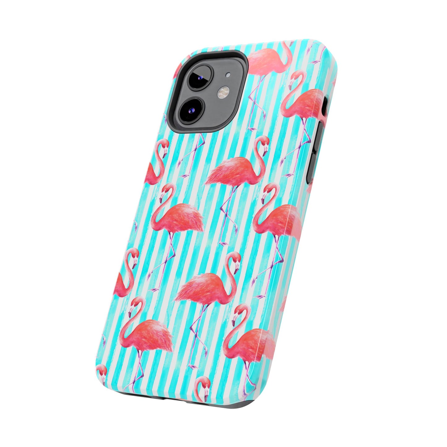 Flamingo, Stripped Summer Vibes, Tough Phone Case (iPhone/ Android)