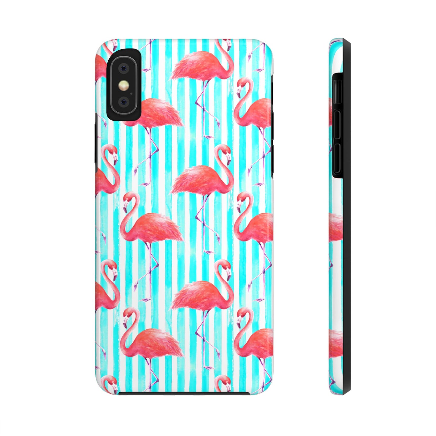 Flamingo, Stripped Summer Vibes, Tough Phone Case (iPhone/ Android)